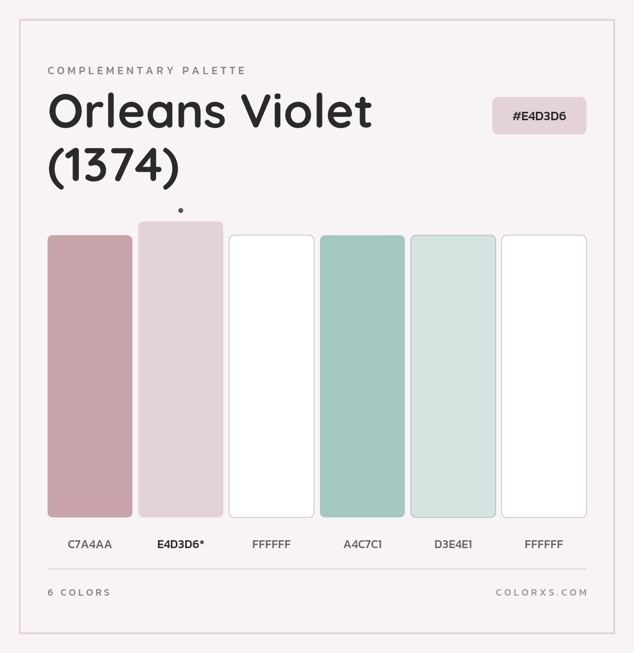Orleans Violet (1374) - Complementary Color Palette