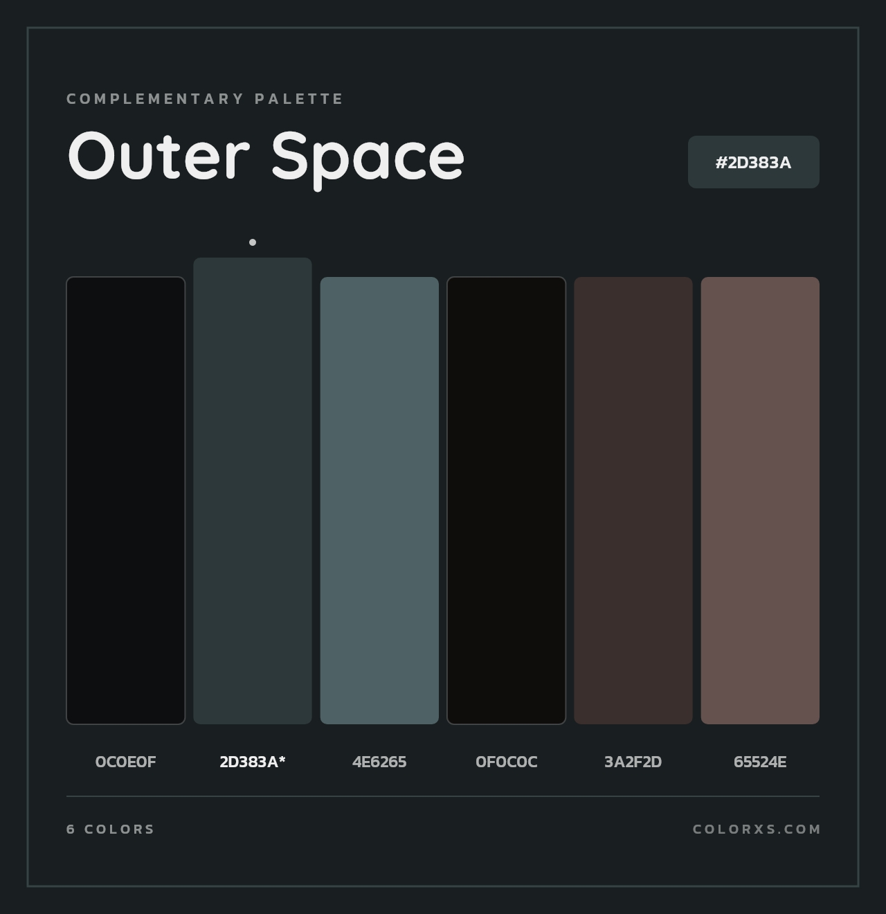 Outer Space - Complementary Color Palette