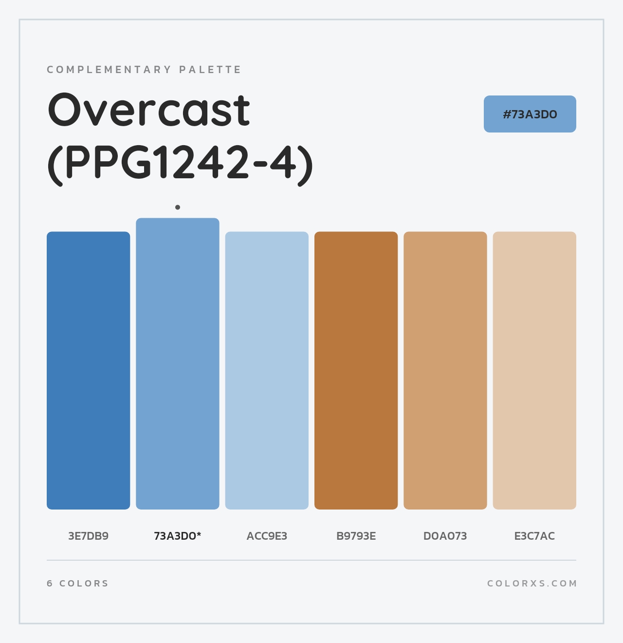 Overcast (PPG1242-4) - Complementary Color Palette