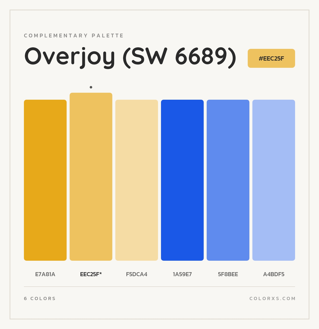 Overjoy (SW 6689) - Complementary Color Palette