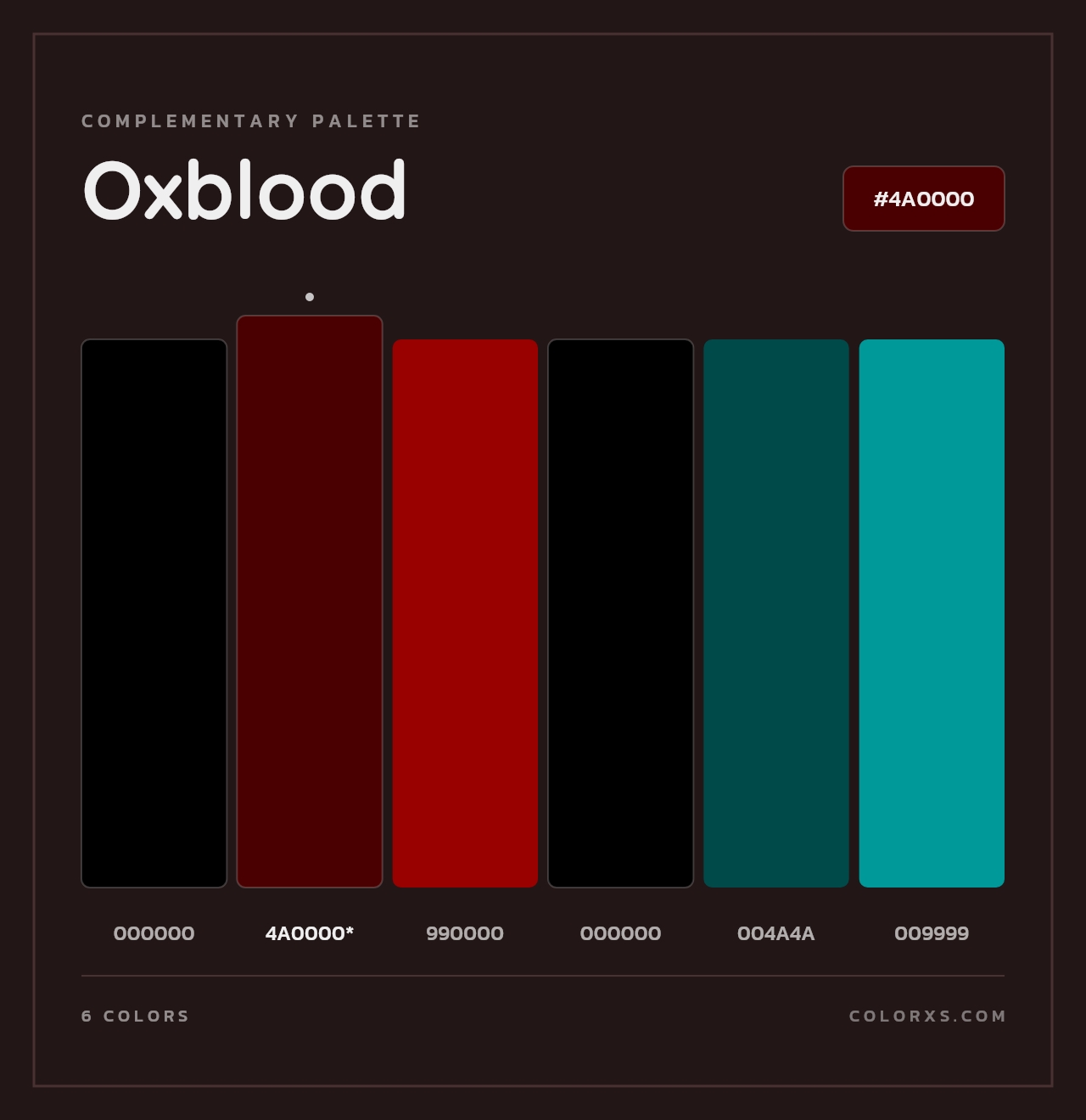 Oxblood - Complementary Color Palette