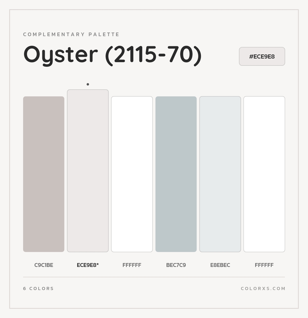 Oyster (2115-70) - Complementary Color Palette