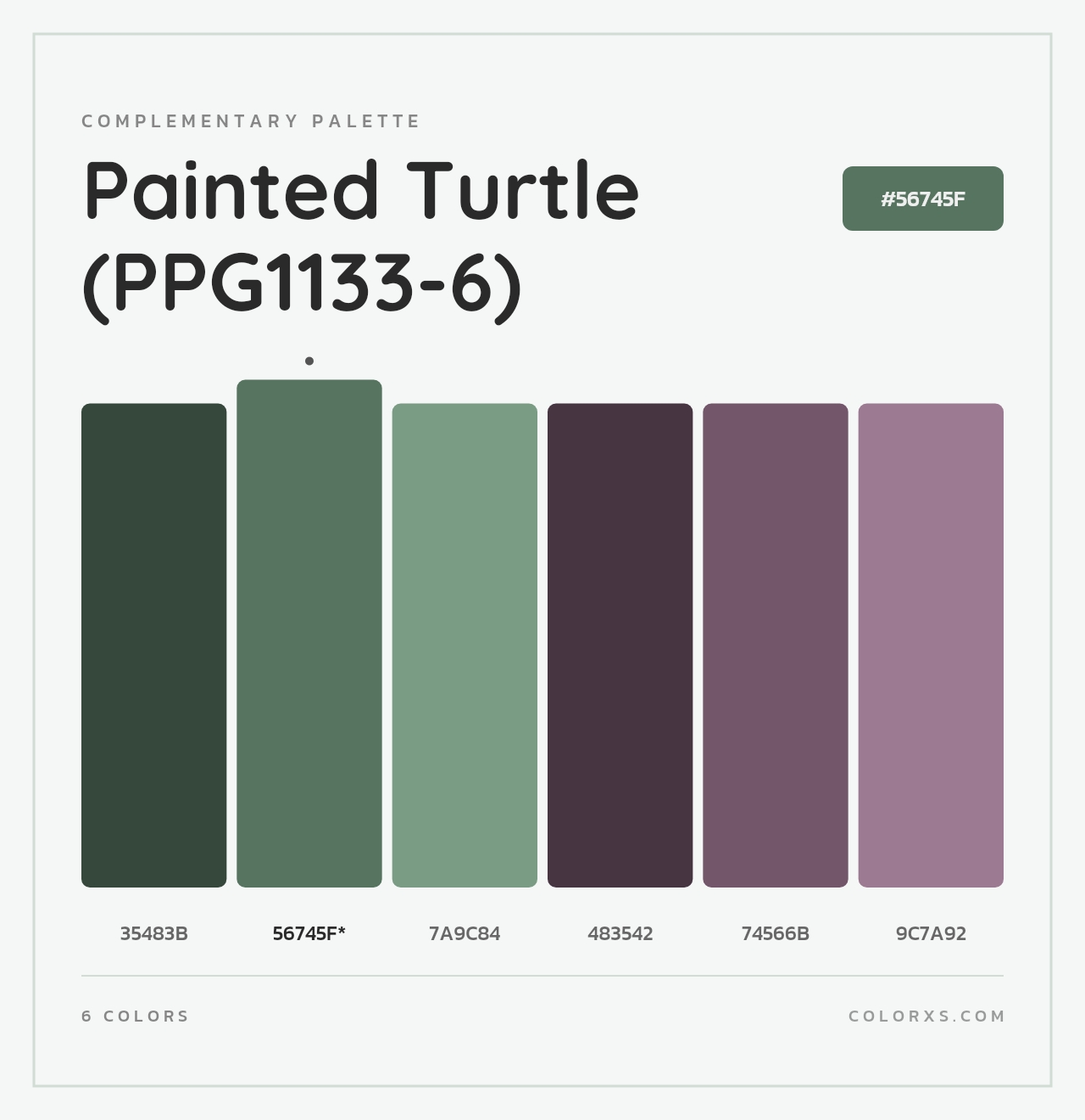 Painted Turtle (PPG1133-6) - Complementary Color Palette