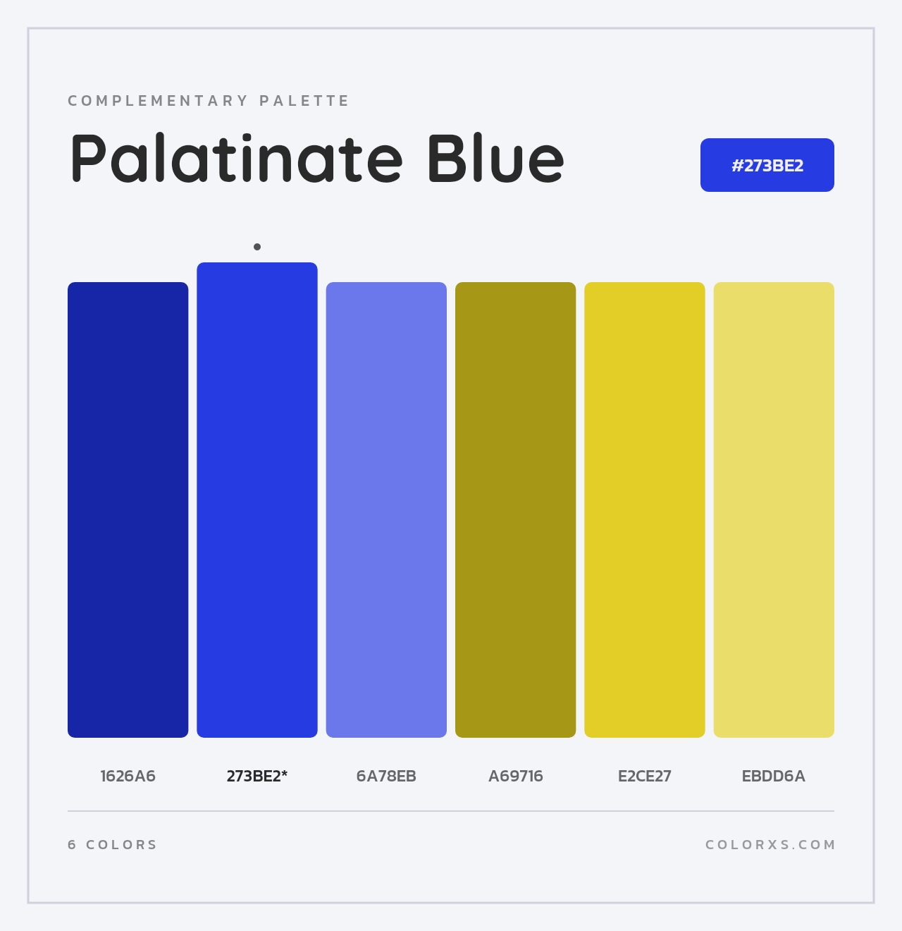 Palatinate Blue - Complementary Color Palette