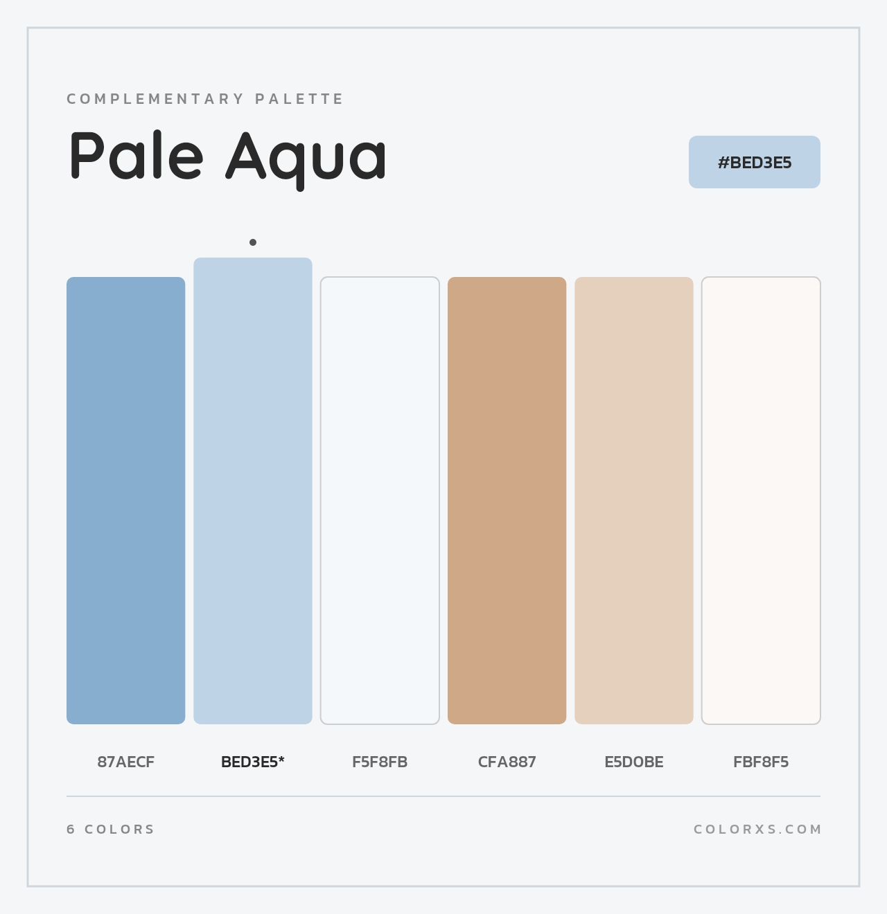 Pale Aqua - Complementary Color Palette