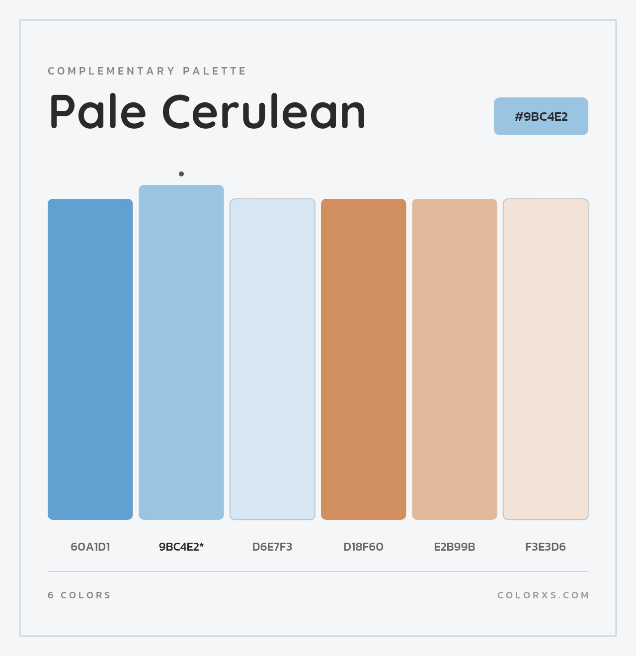 Pale Cerulean - Complementary Color Palette