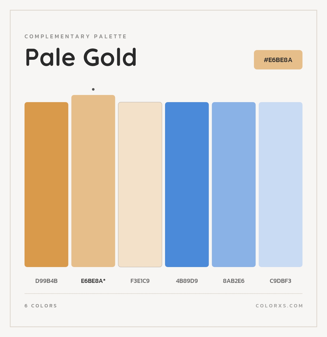 Pale Gold - Complementary Color Palette
