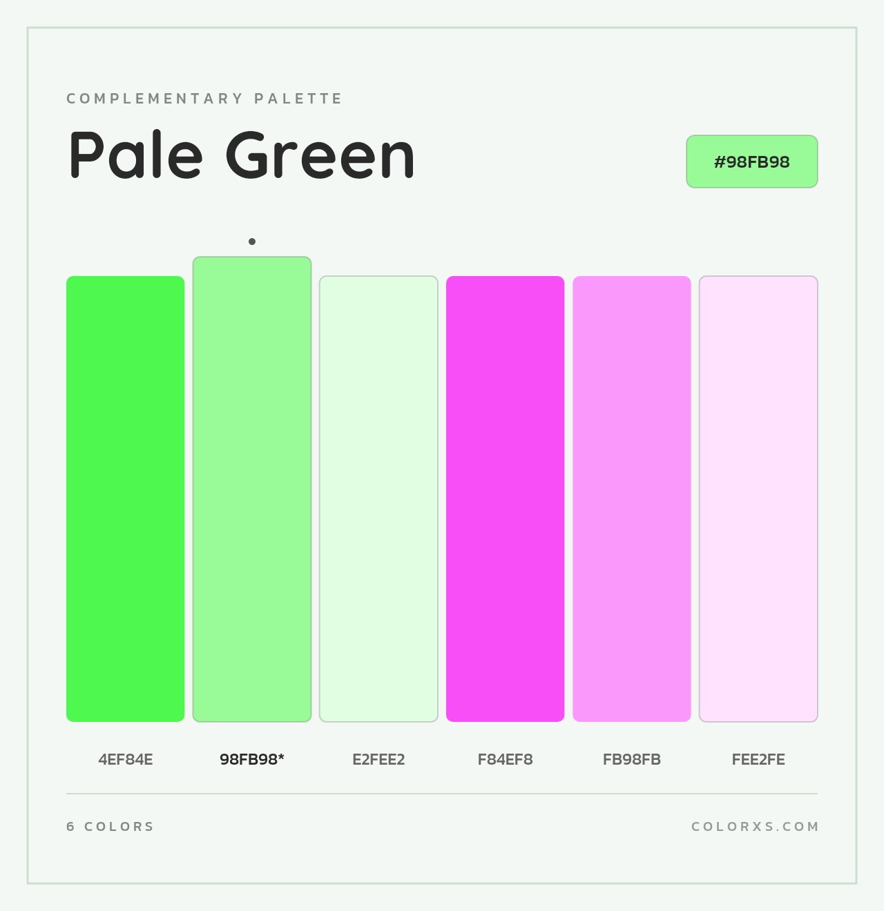 Pale Green - Complementary Color Palette
