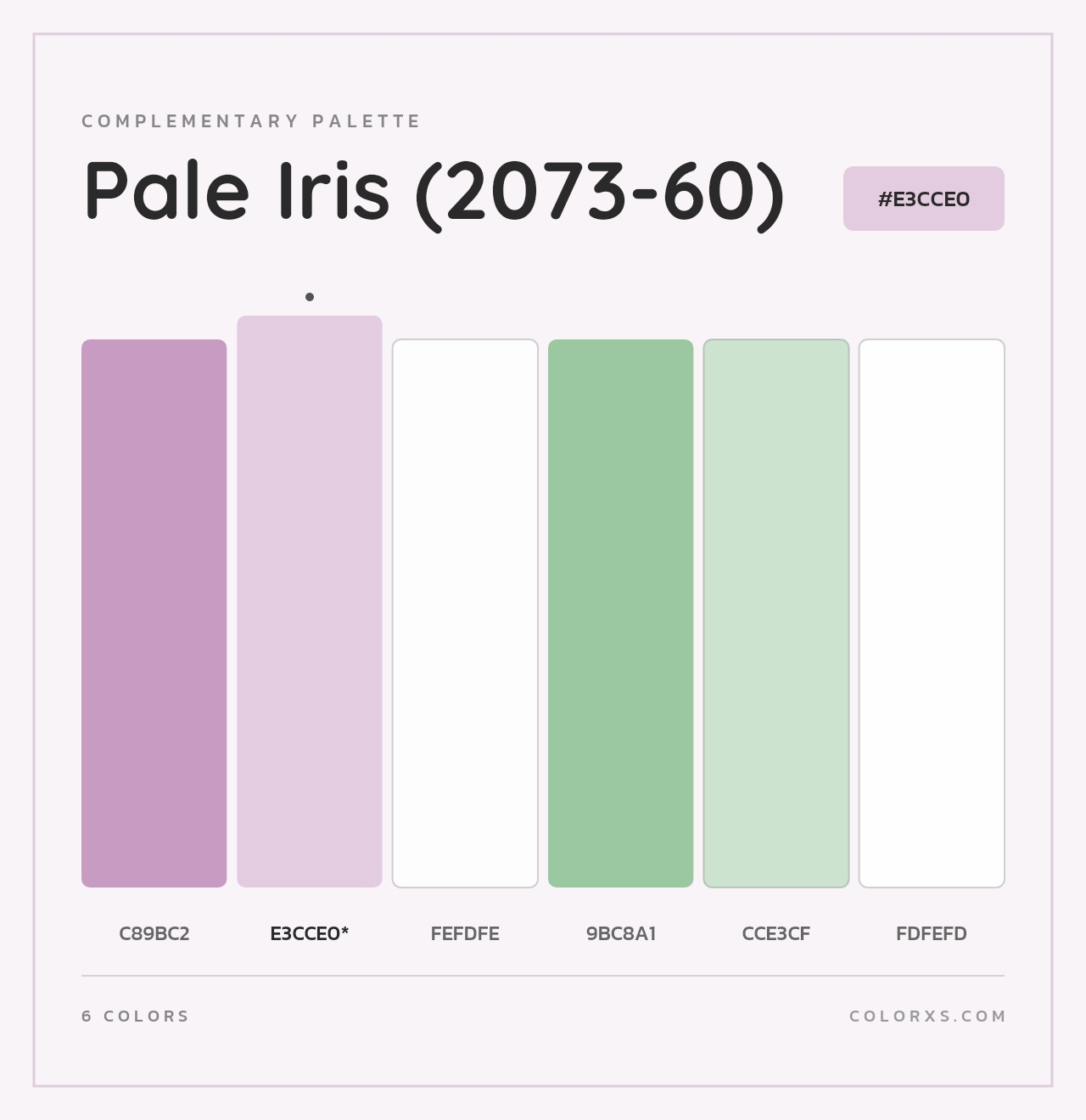 Pale Iris (2073-60) - Complementary Color Palette