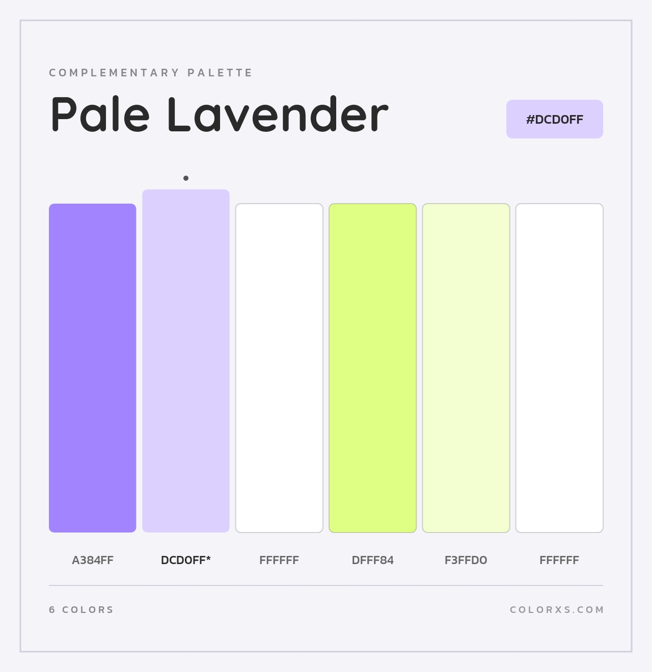 Pale Lavender - Complementary Color Palette