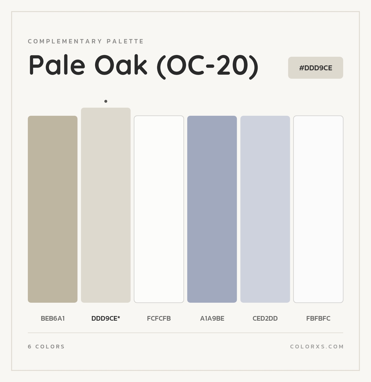 Pale Oak (OC-20) - Complementary Color Palette