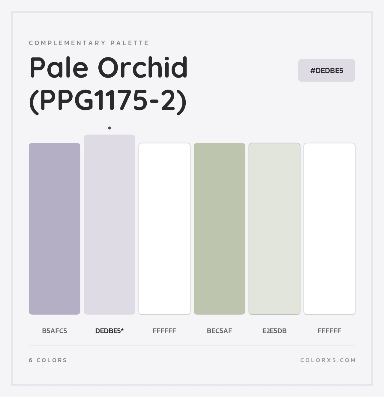 Pale Orchid (PPG1175-2) - Complementary Color Palette
