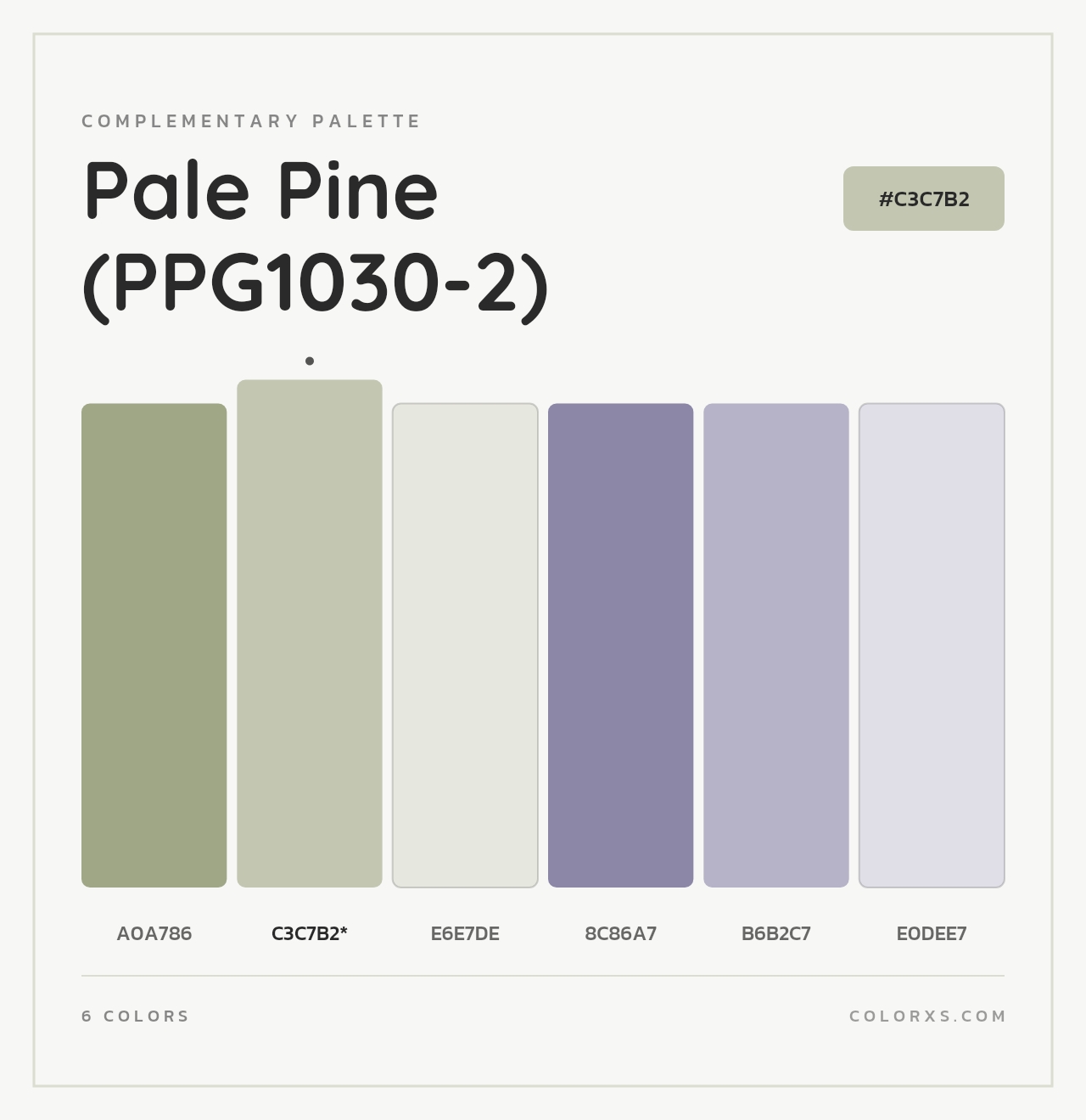 Pale Pine (PPG1030-2) - Complementary Color Palette