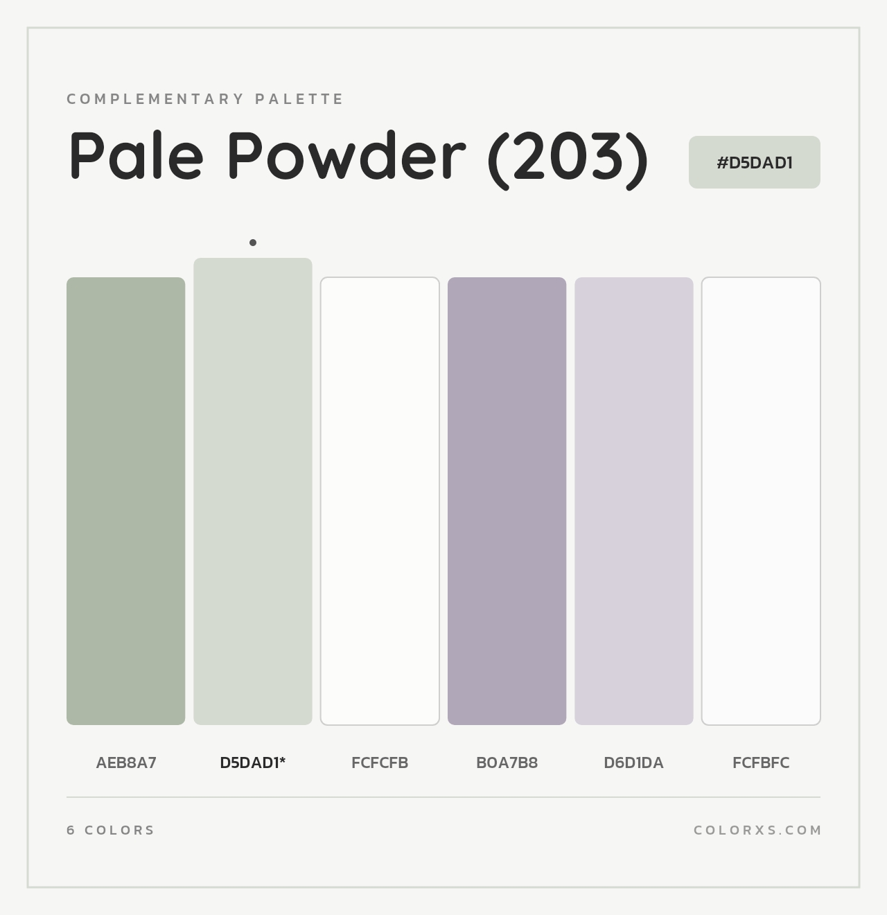 Pale Powder (203) - Complementary Color Palette