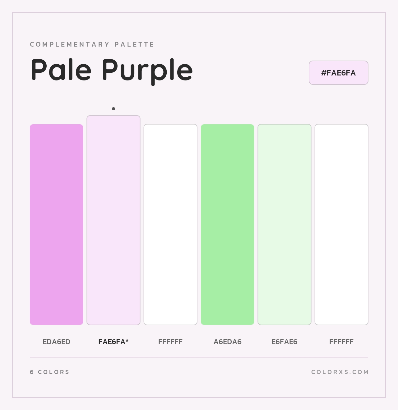 Pale Purple - Complementary Color Palette