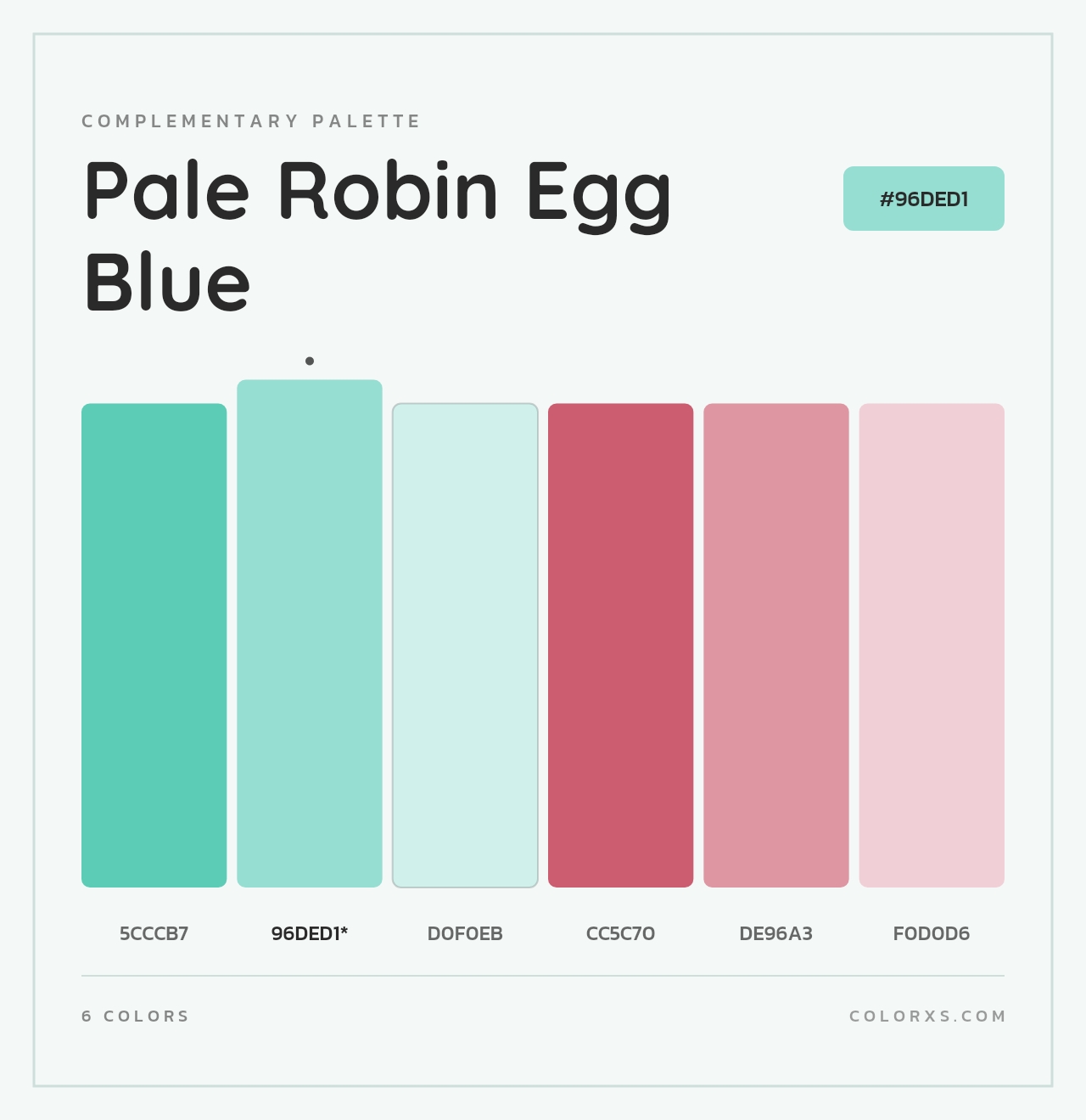 Pale Robin Egg Blue - Complementary Color Palette