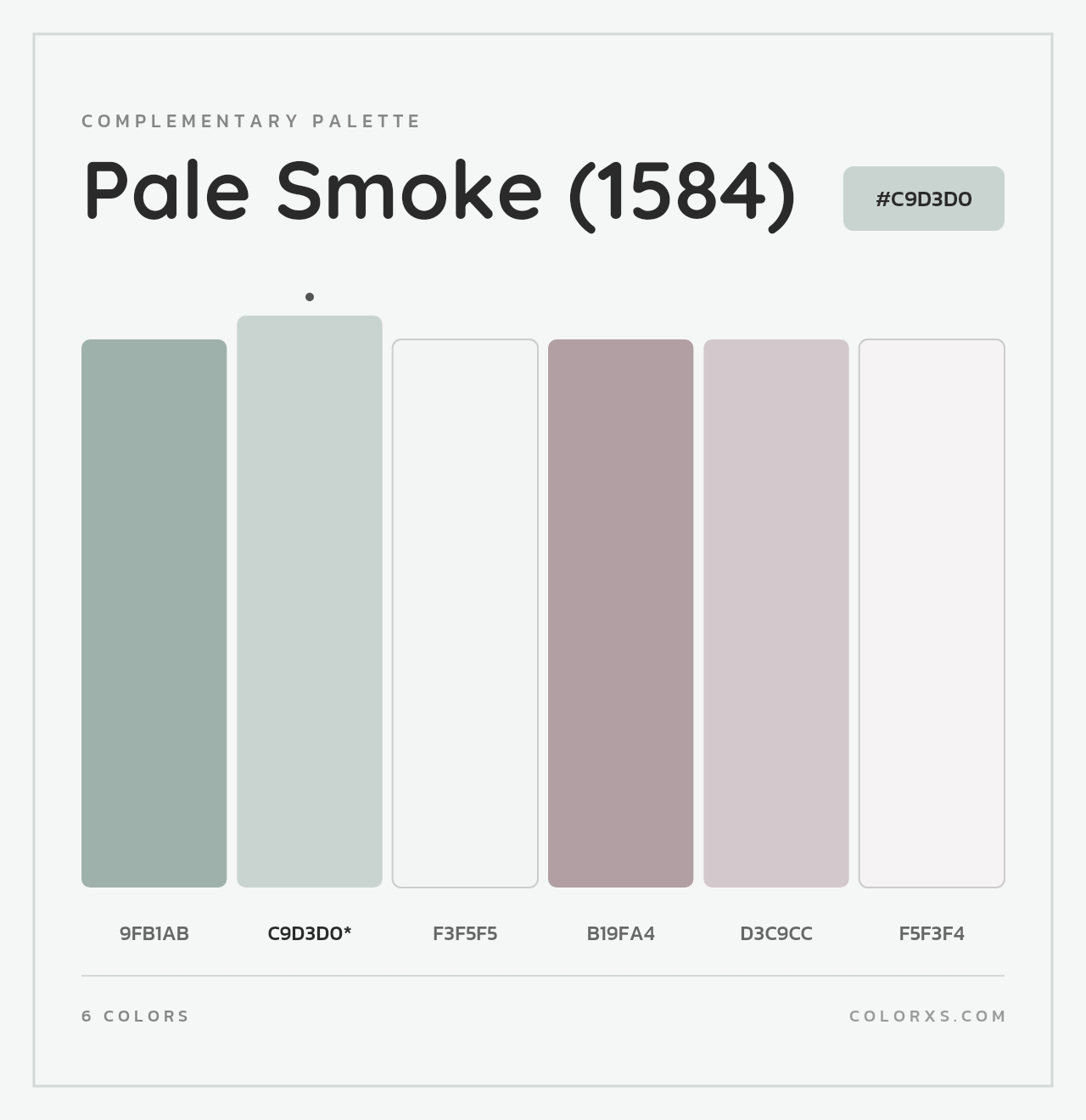Pale Smoke (1584) - Complementary Color Palette