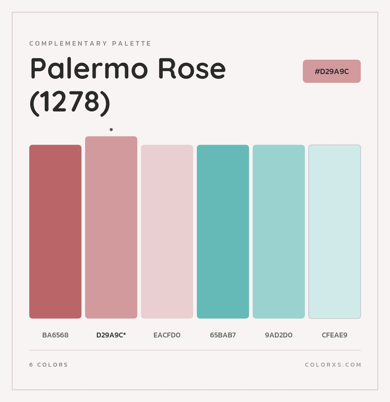 Palermo Rose (1278) - Complementary Color Palette