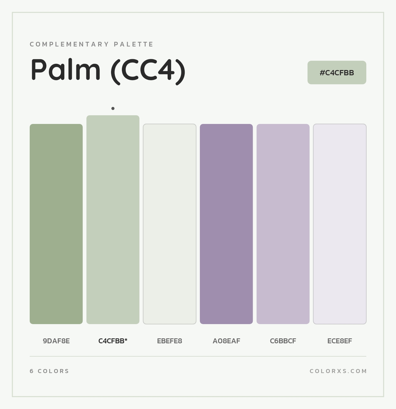 Palm (CC4) - Complementary Color Palette