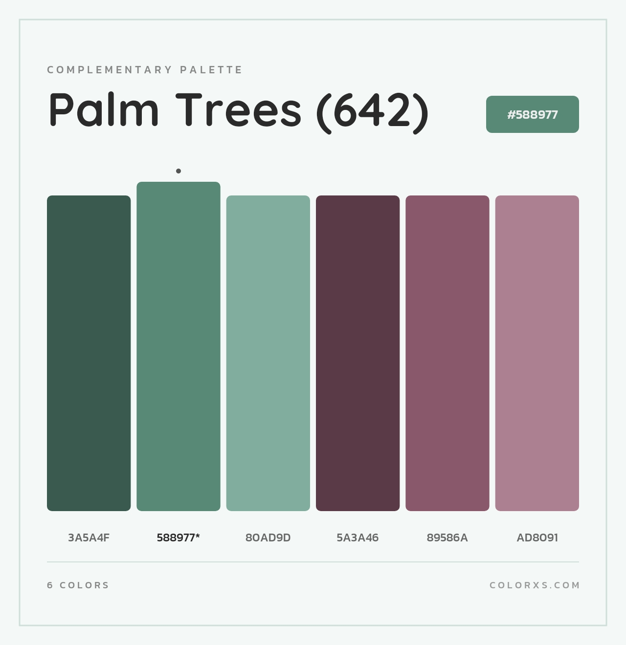 Palm Trees (642) - Complementary Color Palette
