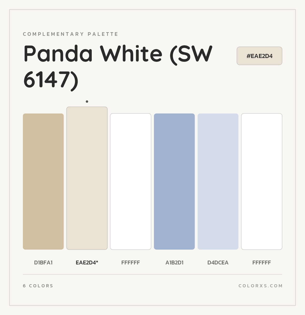 Panda White (SW 6147) - Complementary Color Palette