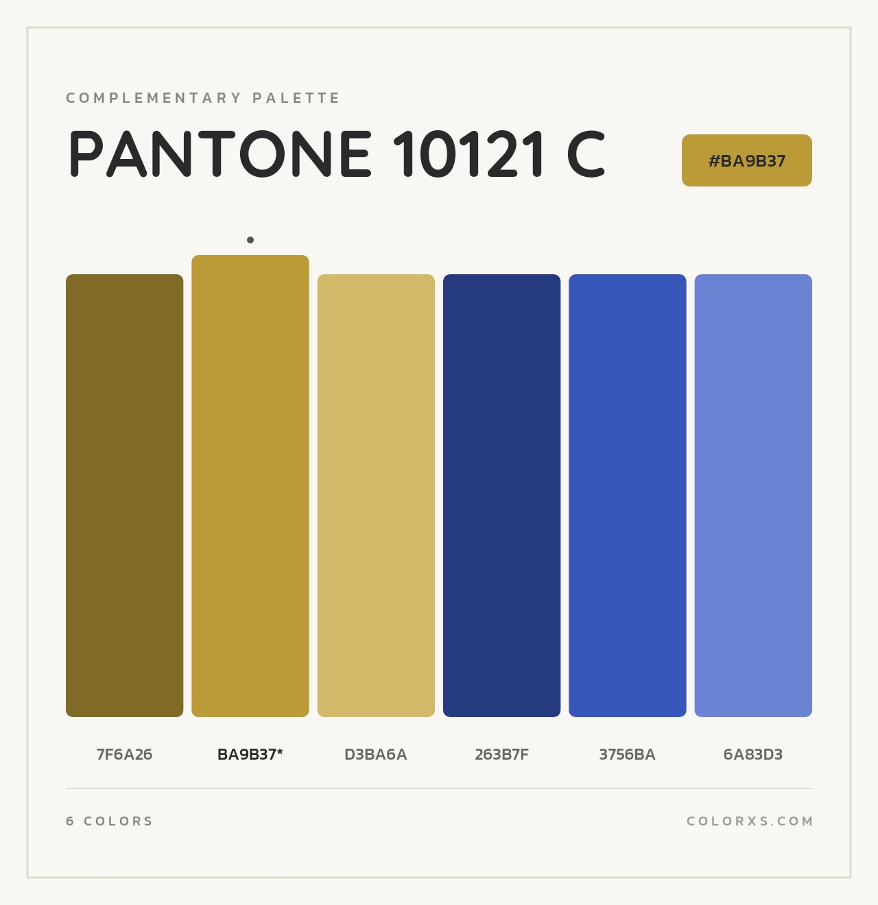 PANTONE 10121 C - Complementary Color Palette