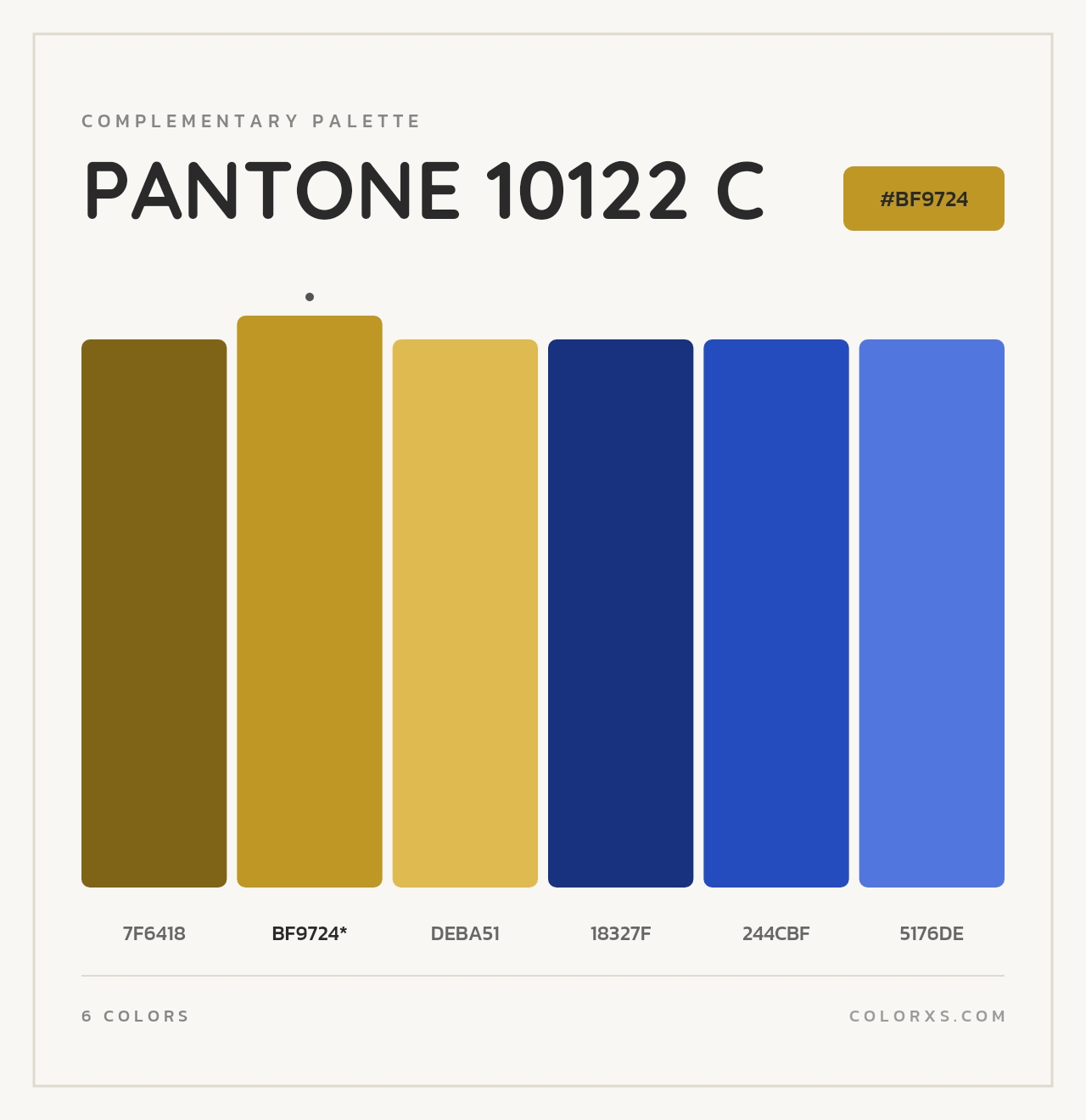 PANTONE 10122 C - Complementary Color Palette