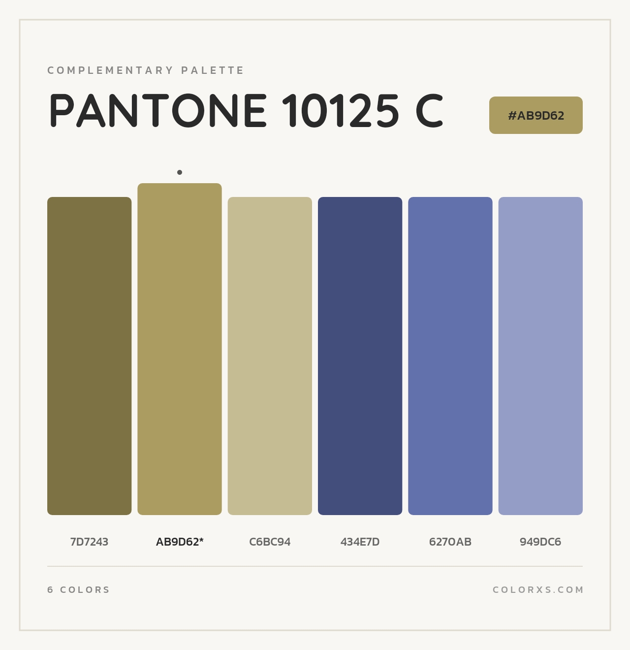 PANTONE 10125 C - Complementary Color Palette