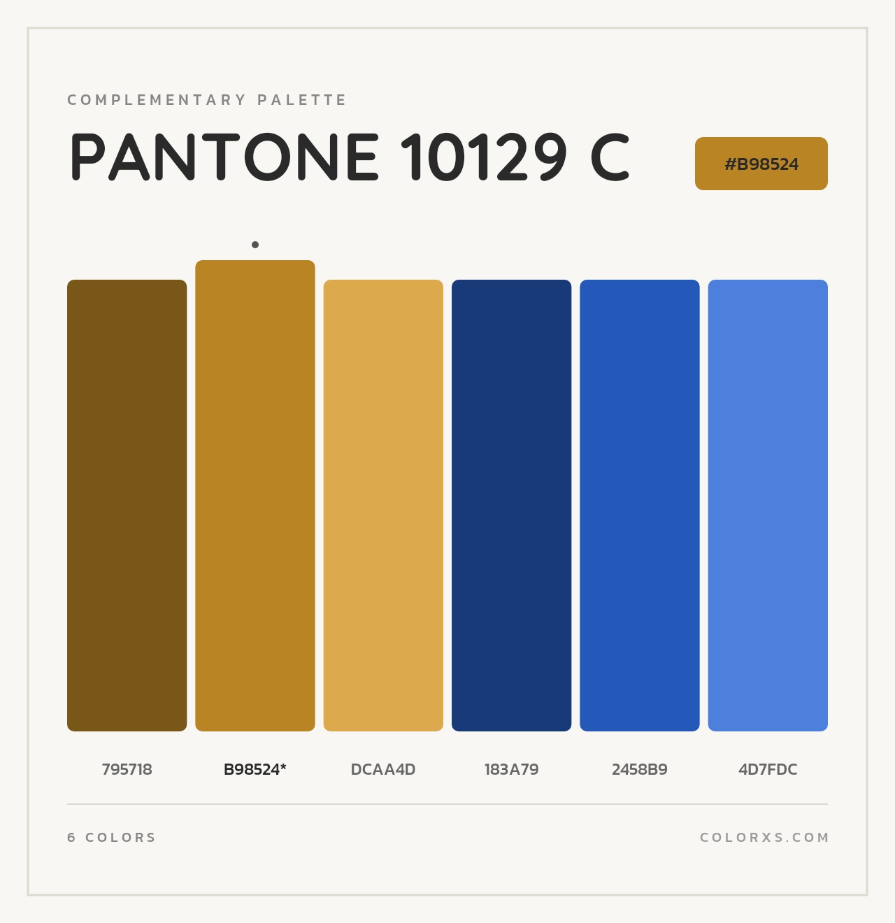 PANTONE 10129 C - Complementary Color Palette