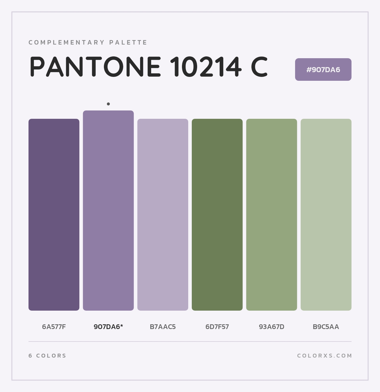 PANTONE 10214 C - Complementary Color Palette