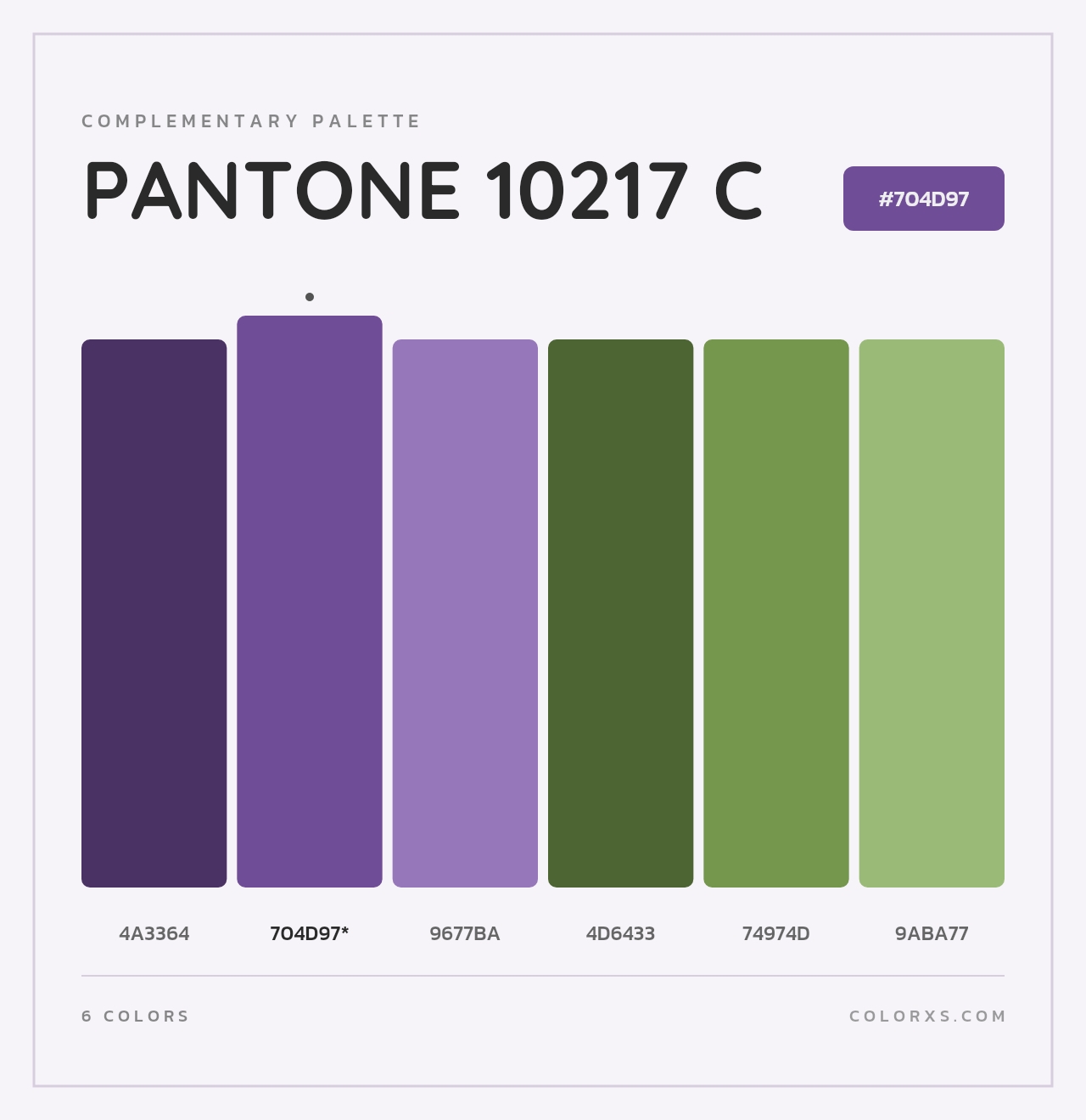 PANTONE 10217 C - Complementary Color Palette