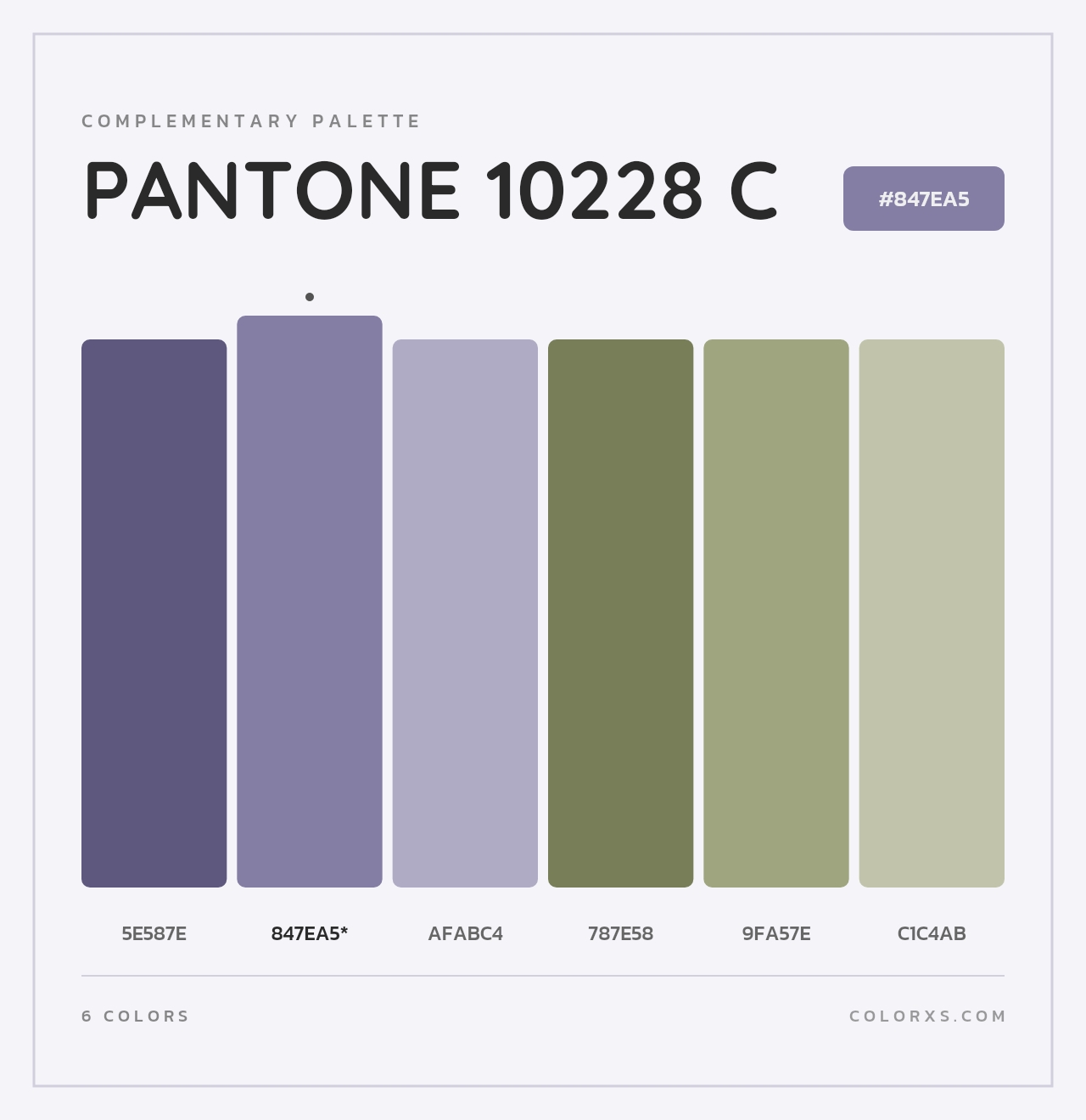 PANTONE 10228 C - Complementary Color Palette