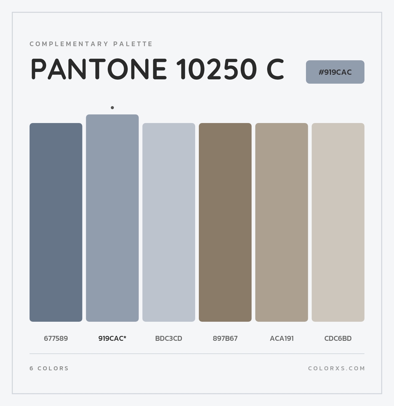 PANTONE 10250 C - Complementary Color Palette