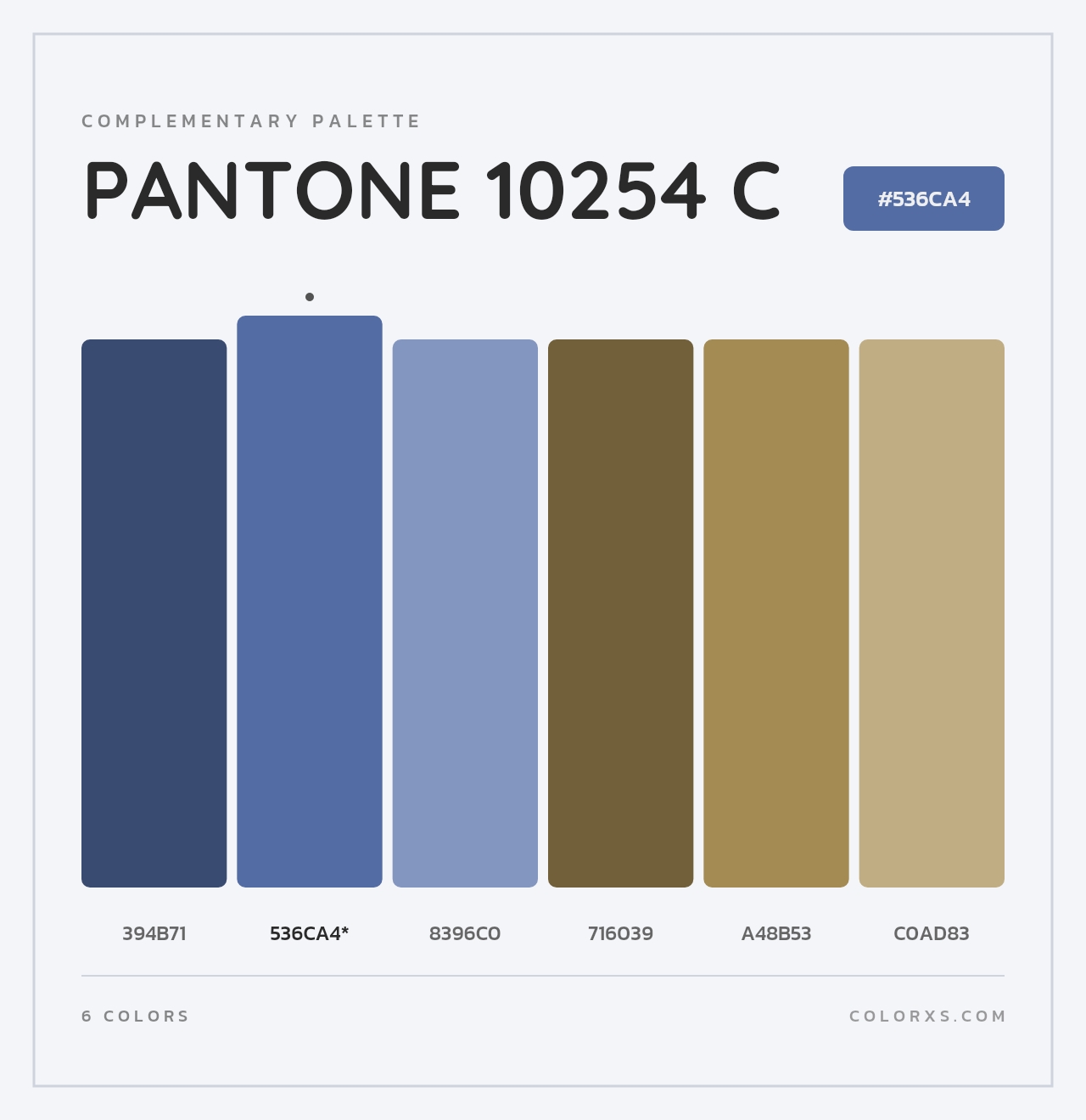 PANTONE 10254 C - Complementary Color Palette
