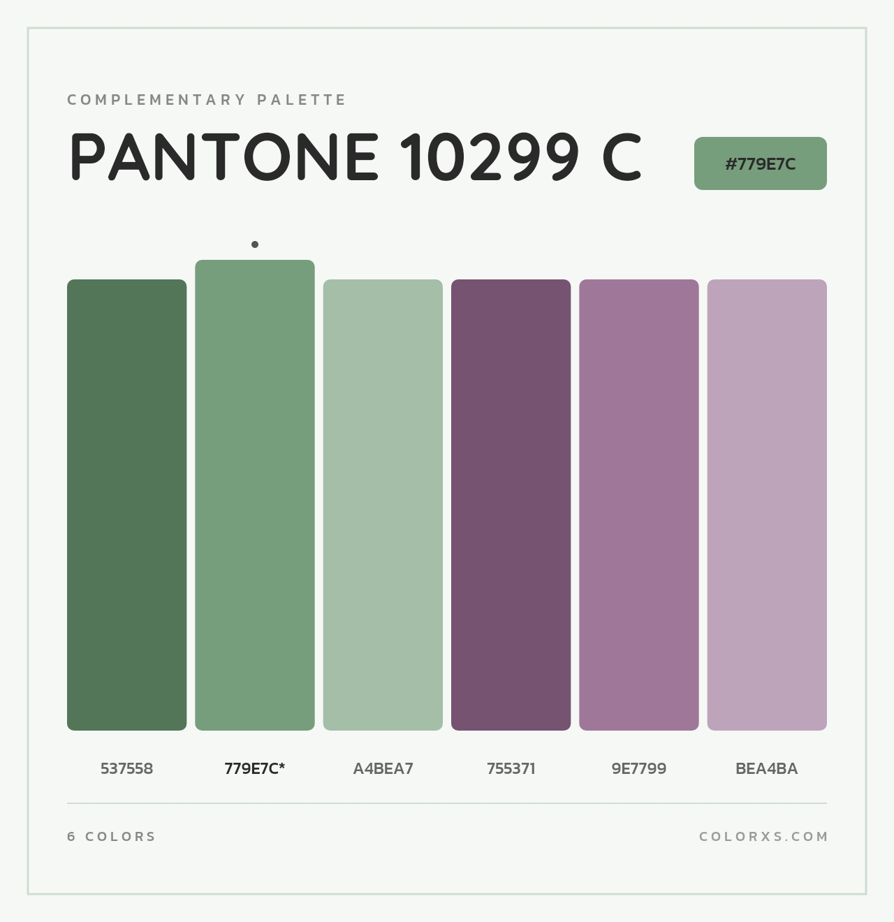PANTONE 10299 C - Complementary Color Palette