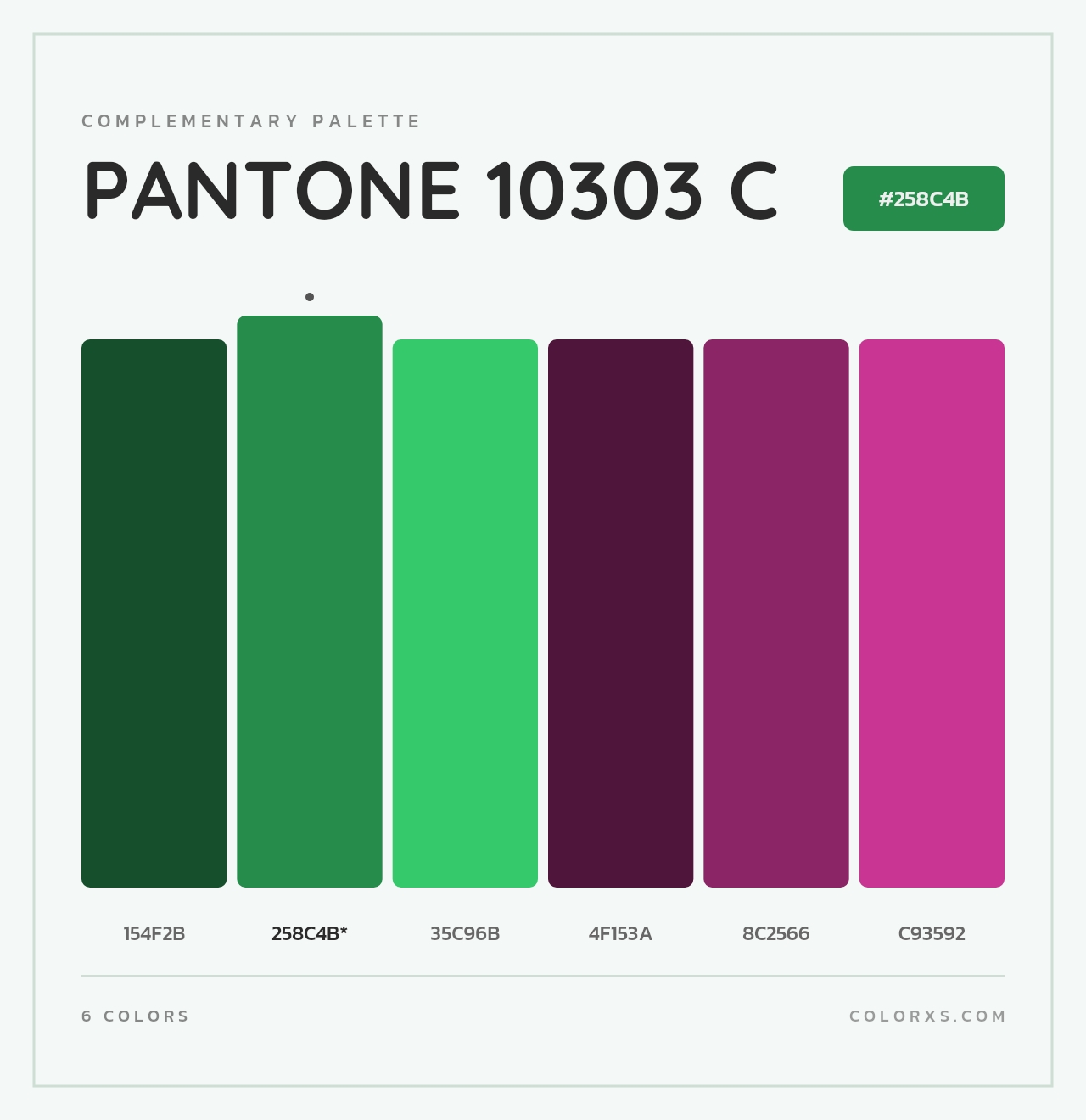 PANTONE 10303 C - Complementary Color Palette