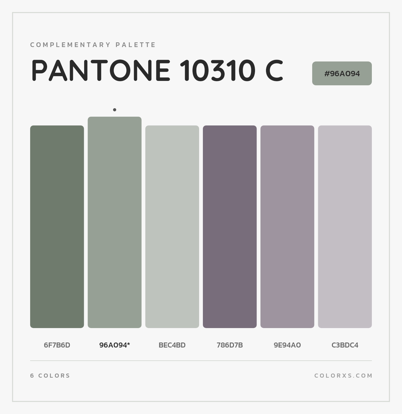 PANTONE 10310 C - Complementary Color Palette