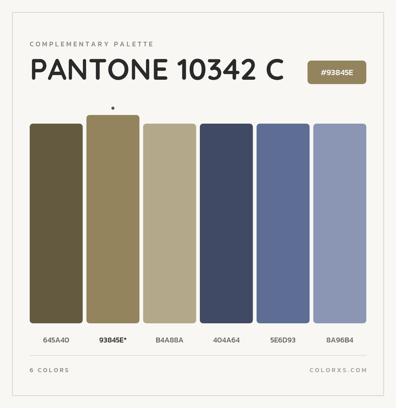 PANTONE 10342 C - Complementary Color Palette