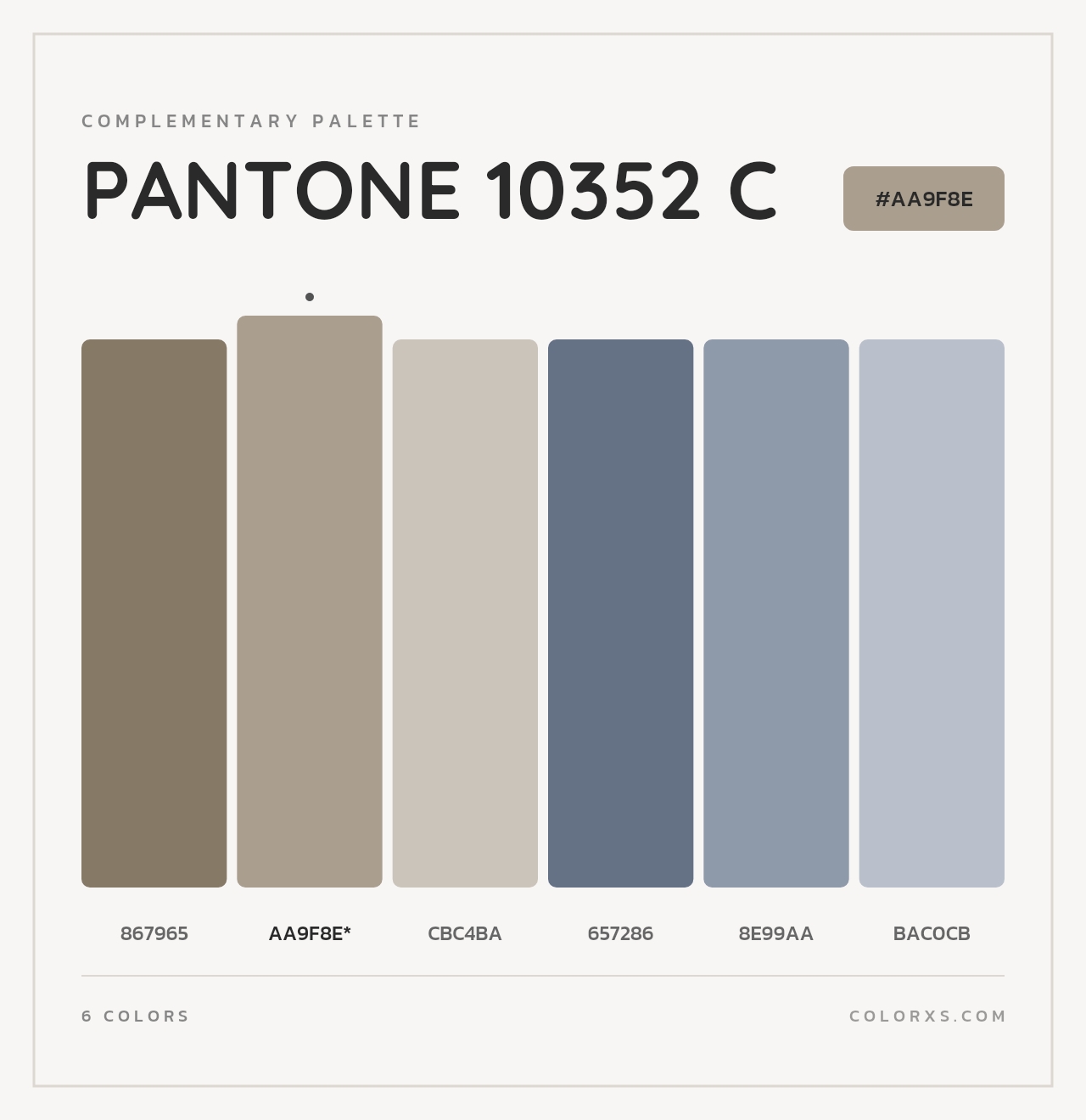 PANTONE 10352 C - Complementary Color Palette