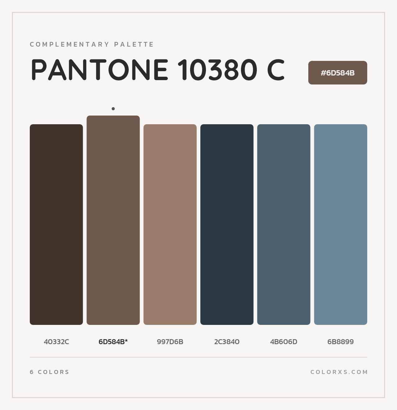 PANTONE 10380 C - Complementary Color Palette