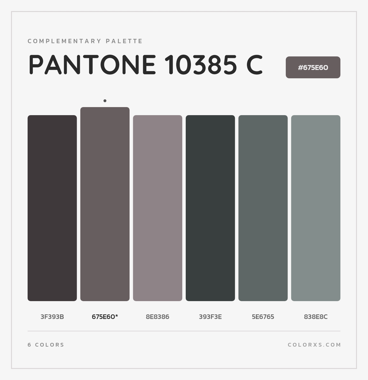 PANTONE 10385 C - Complementary Color Palette