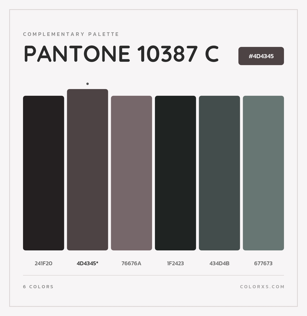 PANTONE 10387 C - Complementary Color Palette