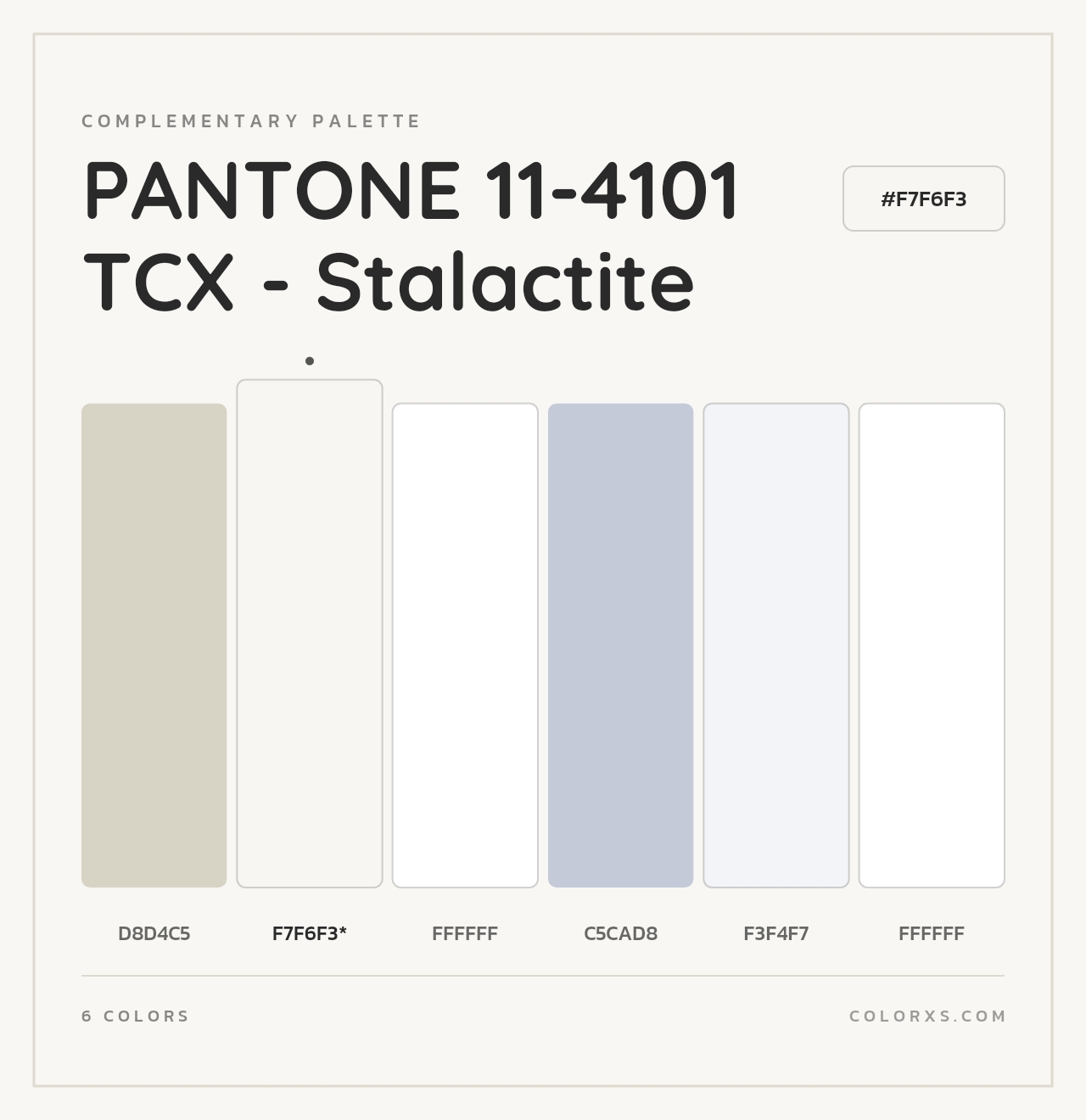 PANTONE 11-4101 TCX - Stalactite - Complementary Color Palette