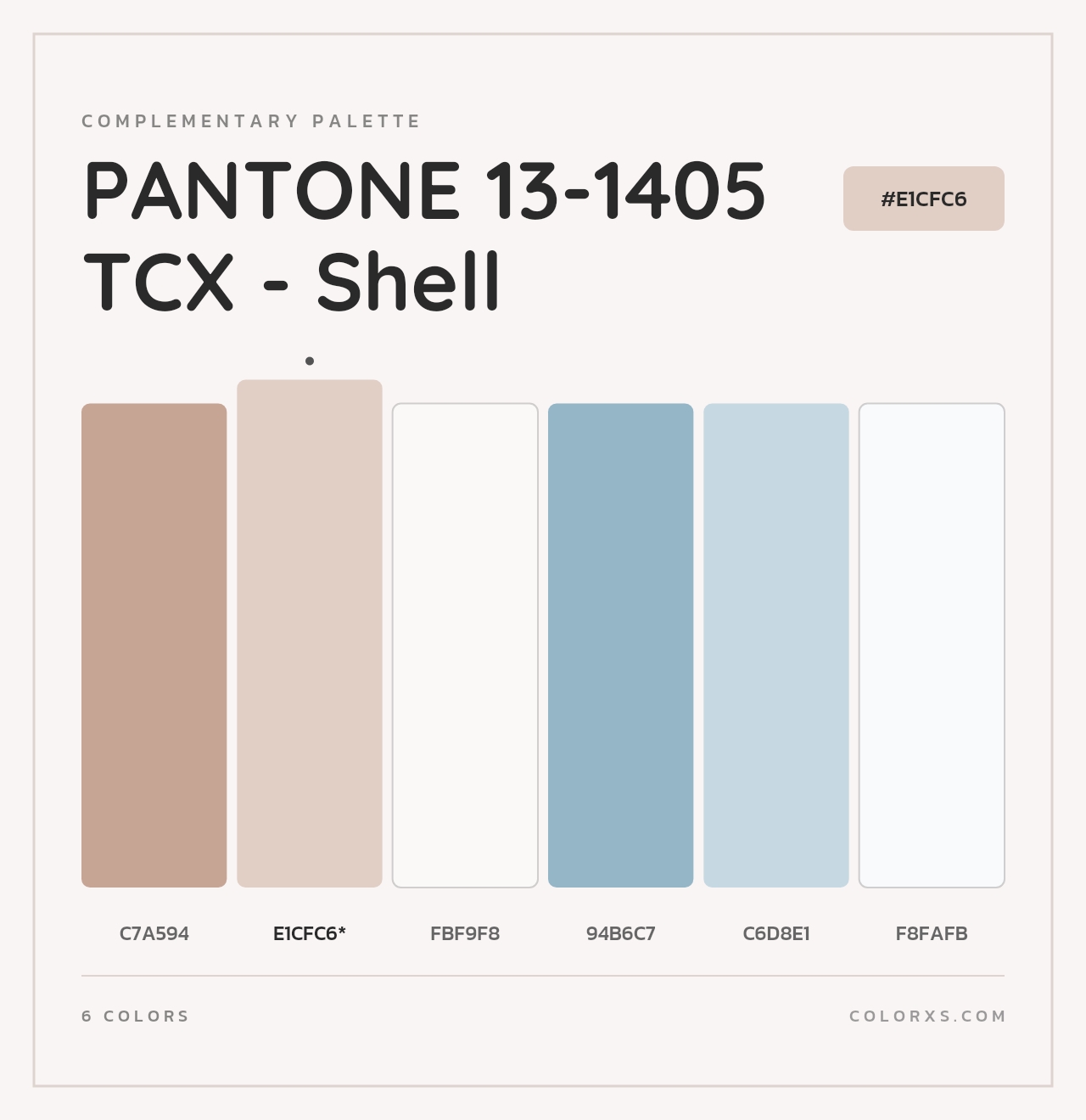 PANTONE 13-1405 TCX - Shell - Complementary Color Palette