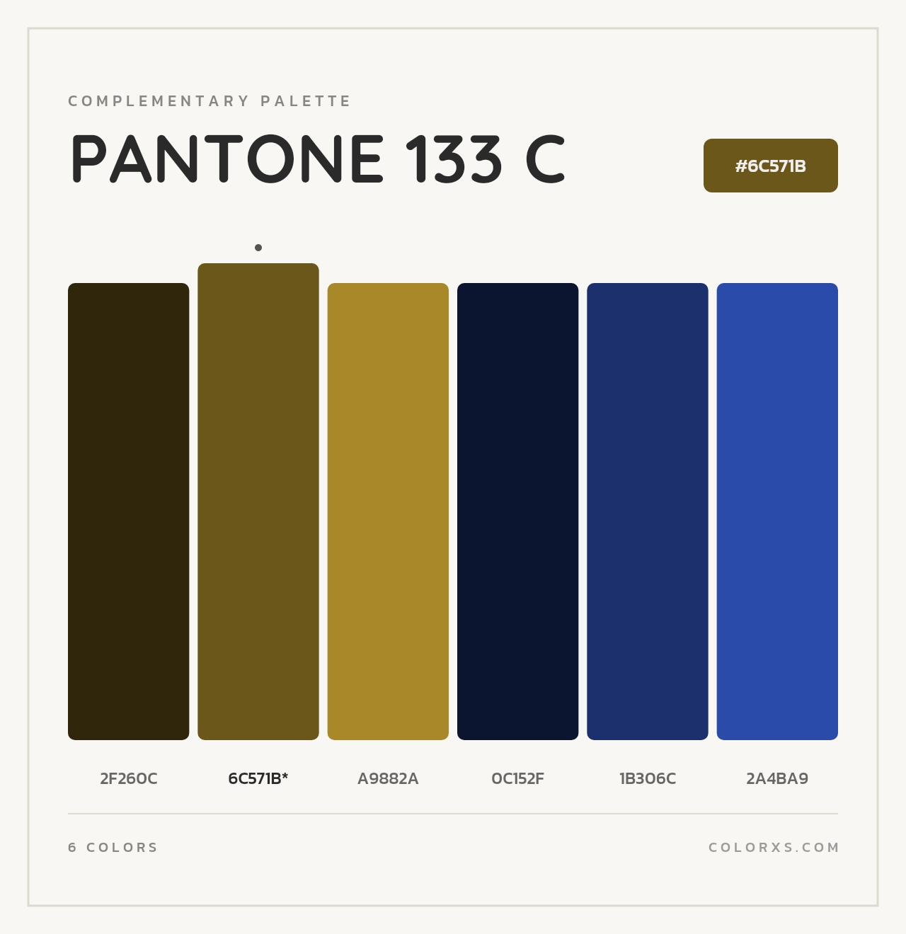 PANTONE 133 C - Complementary Color Palette