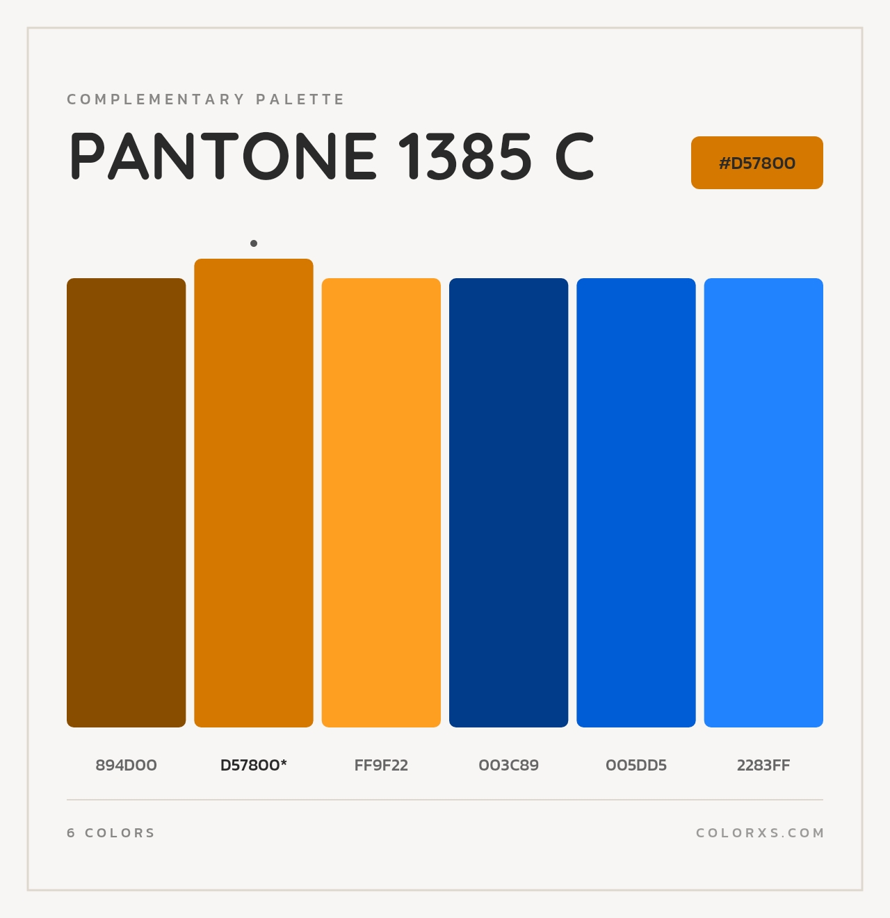 PANTONE 1385 C - Complementary Color Palette