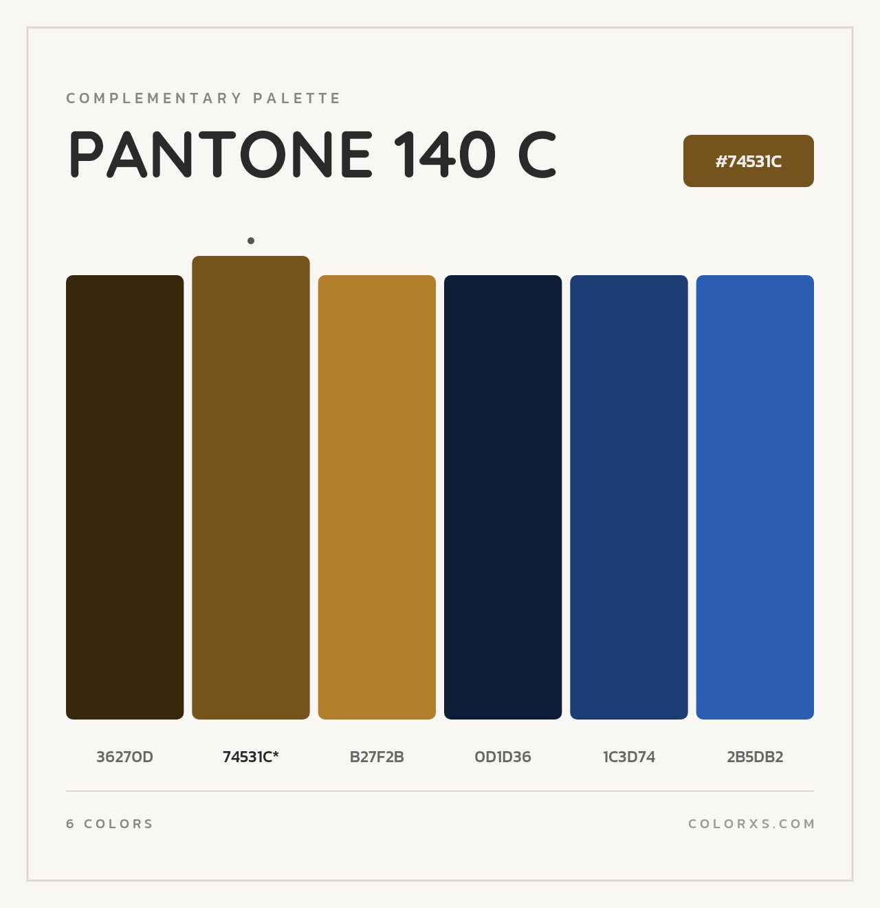 PANTONE 140 C - Complementary Color Palette