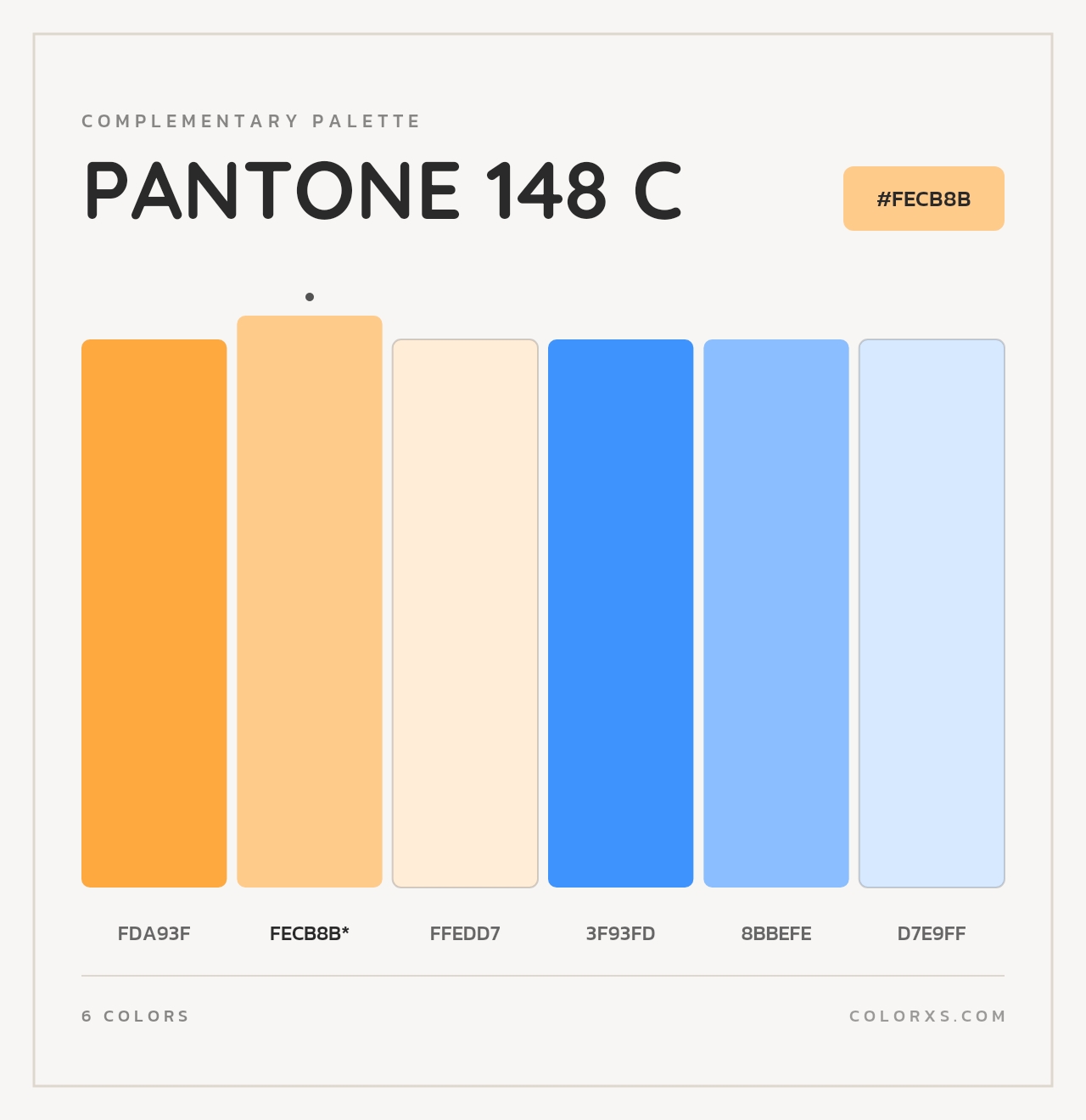 PANTONE 148 C - Complementary Color Palette