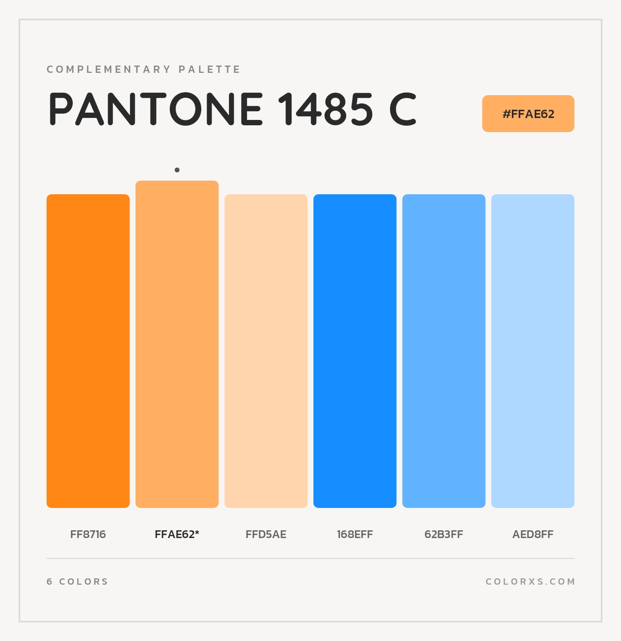 PANTONE 1485 C - Complementary Color Palette