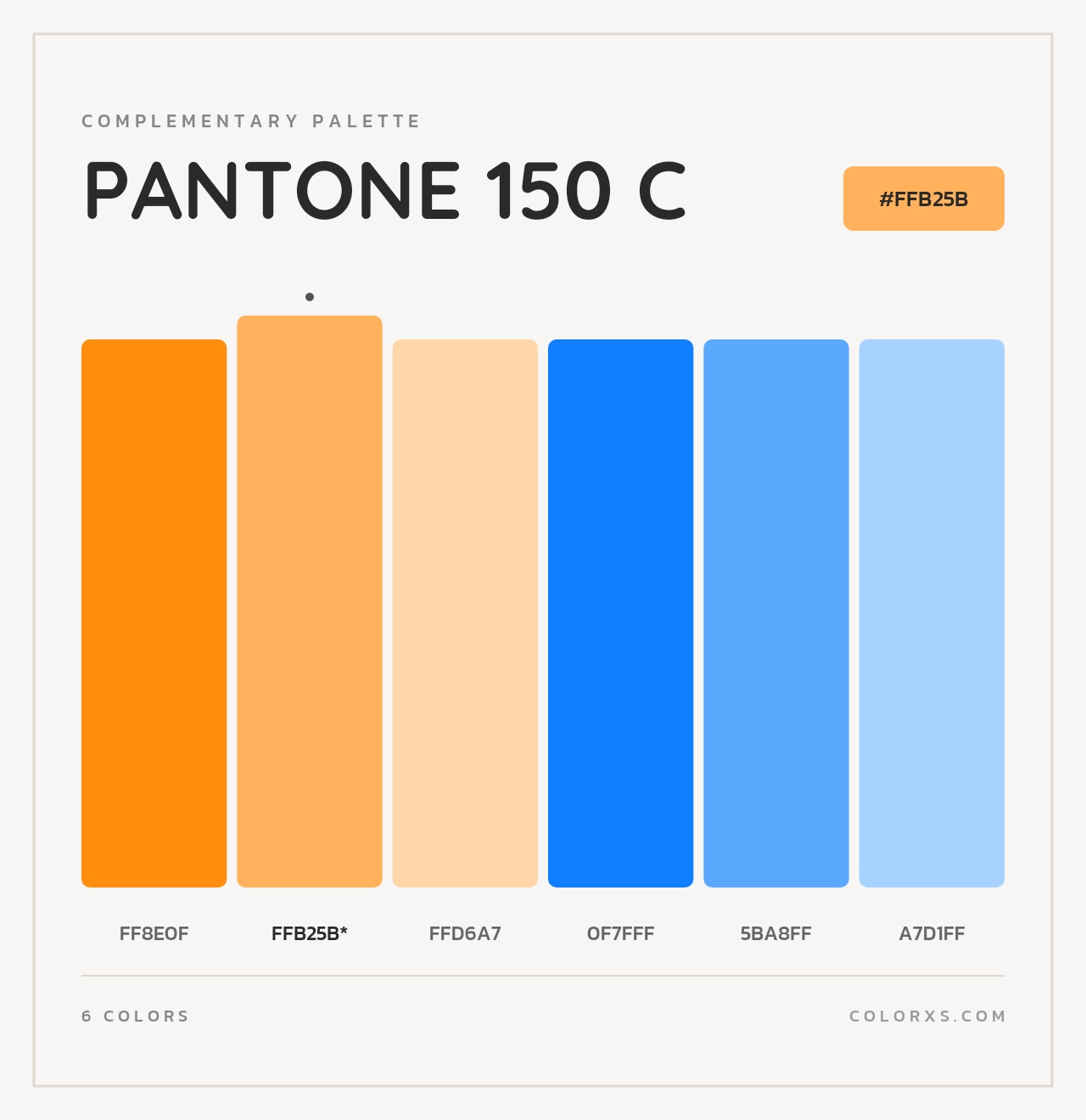 PANTONE 150 C - Complementary Color Palette